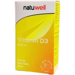 Natuwell Vitamin D3 400IU Sprey 20 ml 420 Damla - 140 Puf