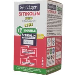 Sorvagen Double Sitikolin Sıvı Form-Sitikolin DHA Omega 3 ve B12 150 ml