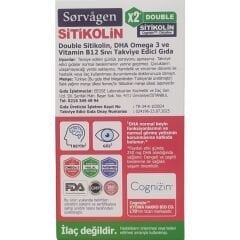 Sorvagen Double Sitikolin Sıvı Form-Sitikolin DHA Omega 3 ve B12 150 ml