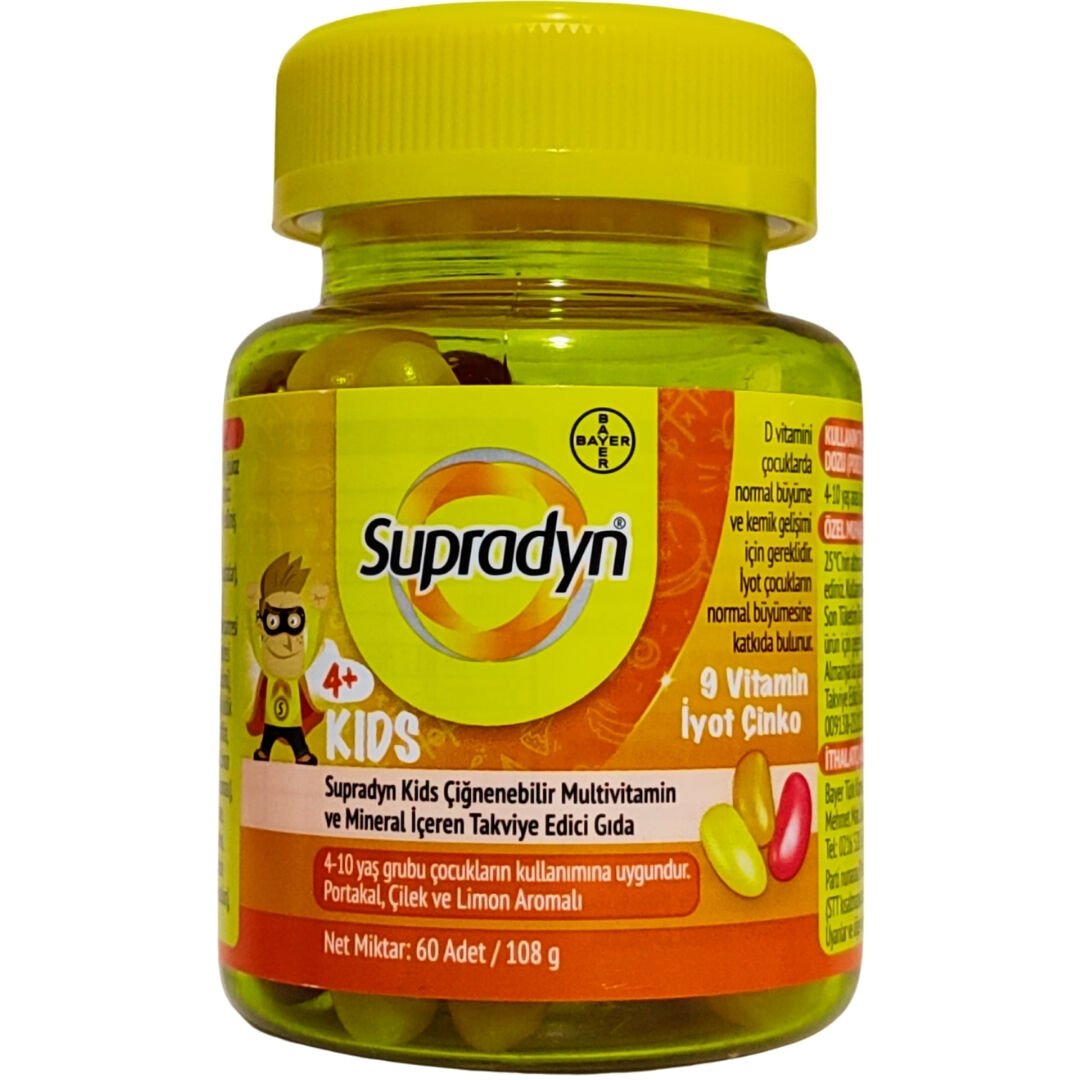 Supradyn Kids Çiğnenebilir Takviye Edici Gıda 60 Adet