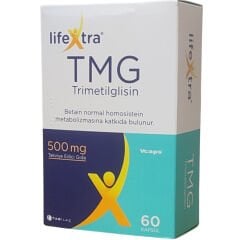 Lifextra Tmg Trimetilglisin 60 Kapsül İçeren Takviye Edici Gıda