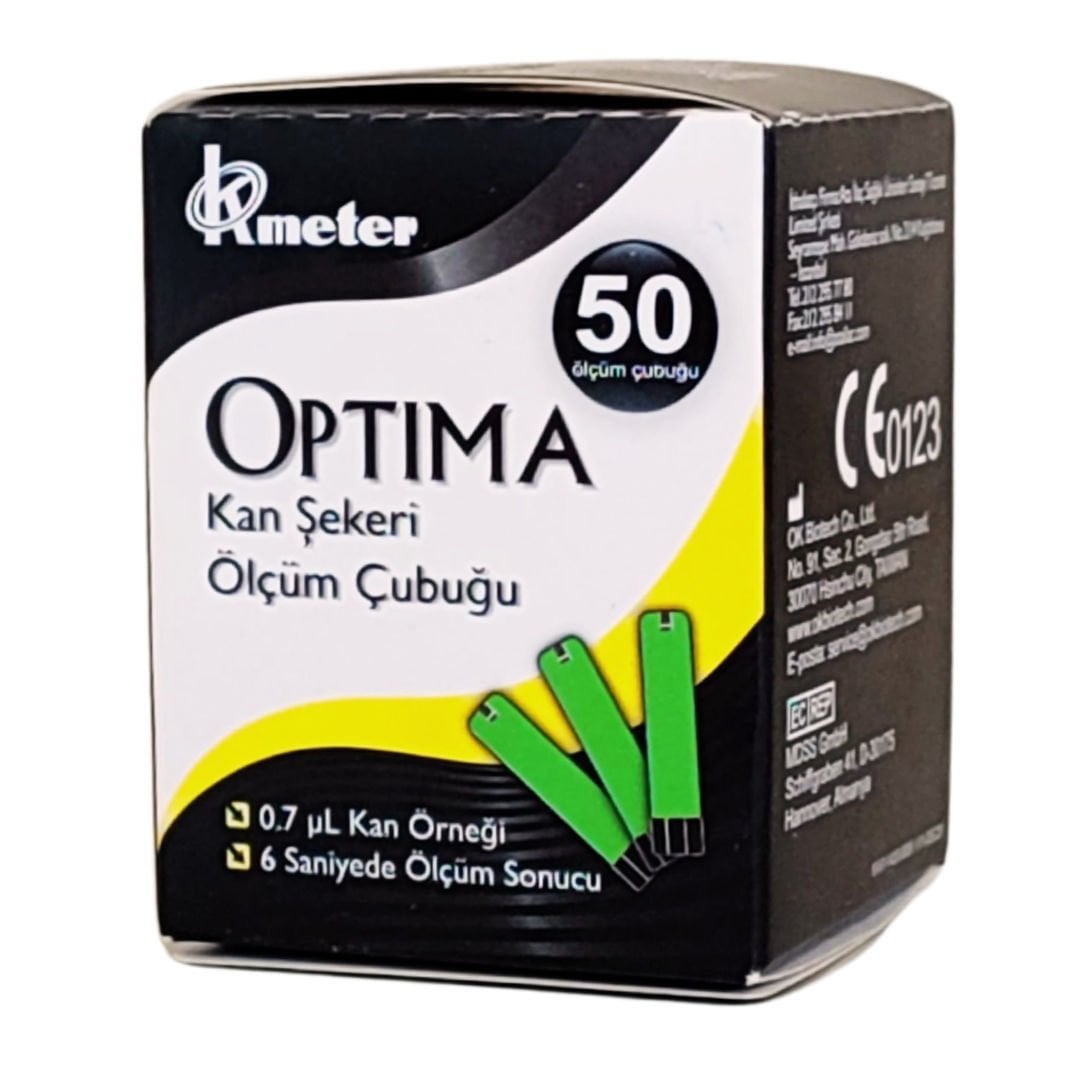 OKm​eter Optima Kan Şekeri Ölçüm Çubuğu 50 Adet - 1 Kutu