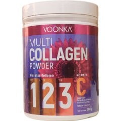 Voonka Multi Collagen Powder Hidrolize Kollajen Tip 1 2 3 Vitamin C 300 gr
