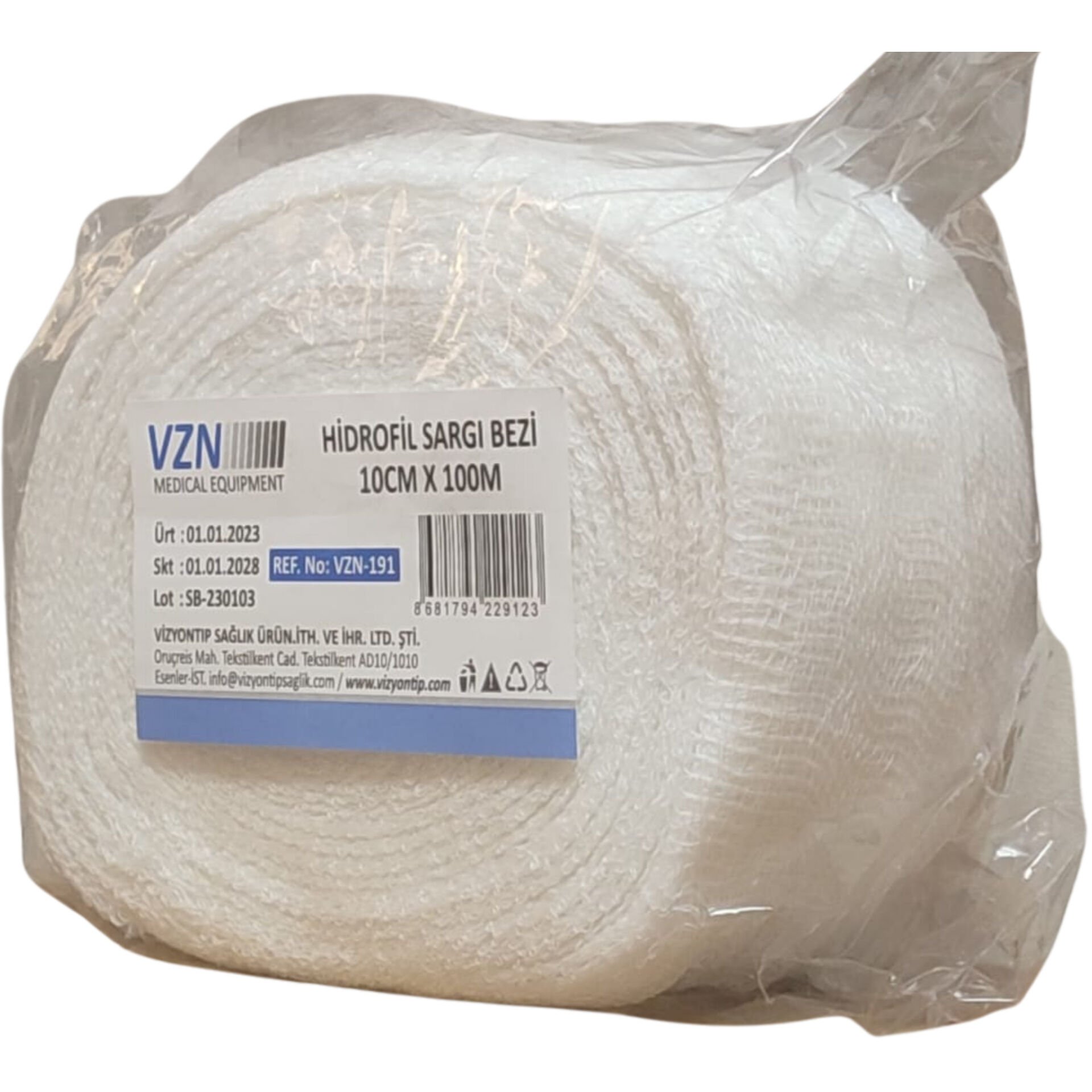 VZN Hidrofil Sargı Bezi 10cm x 100 metre