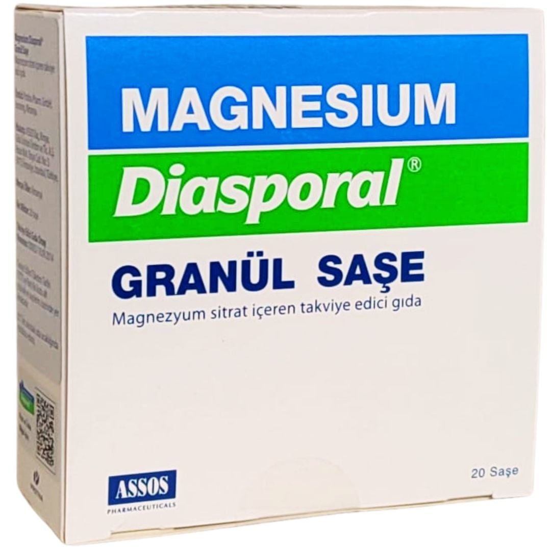 Magnesium Diasporal Magnezyum Sitrat İçeren 20 Granül Saşe