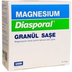 Magnesium Diasporal Magnezyum Sitrat İçeren 20 Granül Saşe