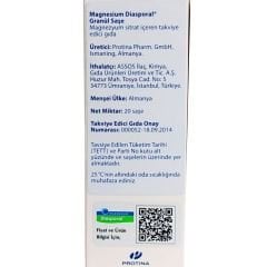 Magnesium Diasporal Magnezyum Sitrat İçeren 20 Granül Saşe
