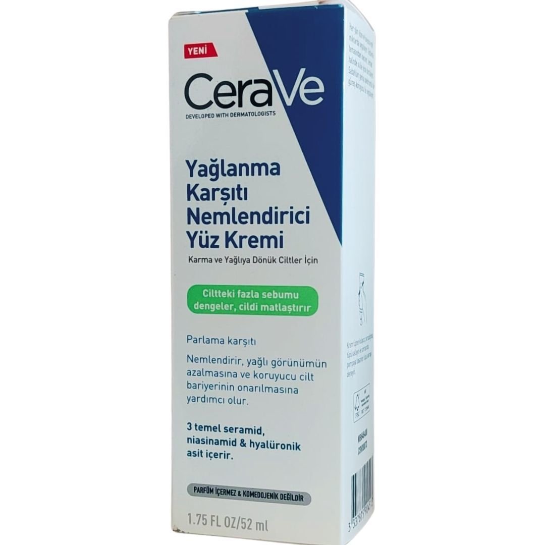 Cerave Yağlanma Karşıtı Nemlendirici Yüz Kremi 52 ml