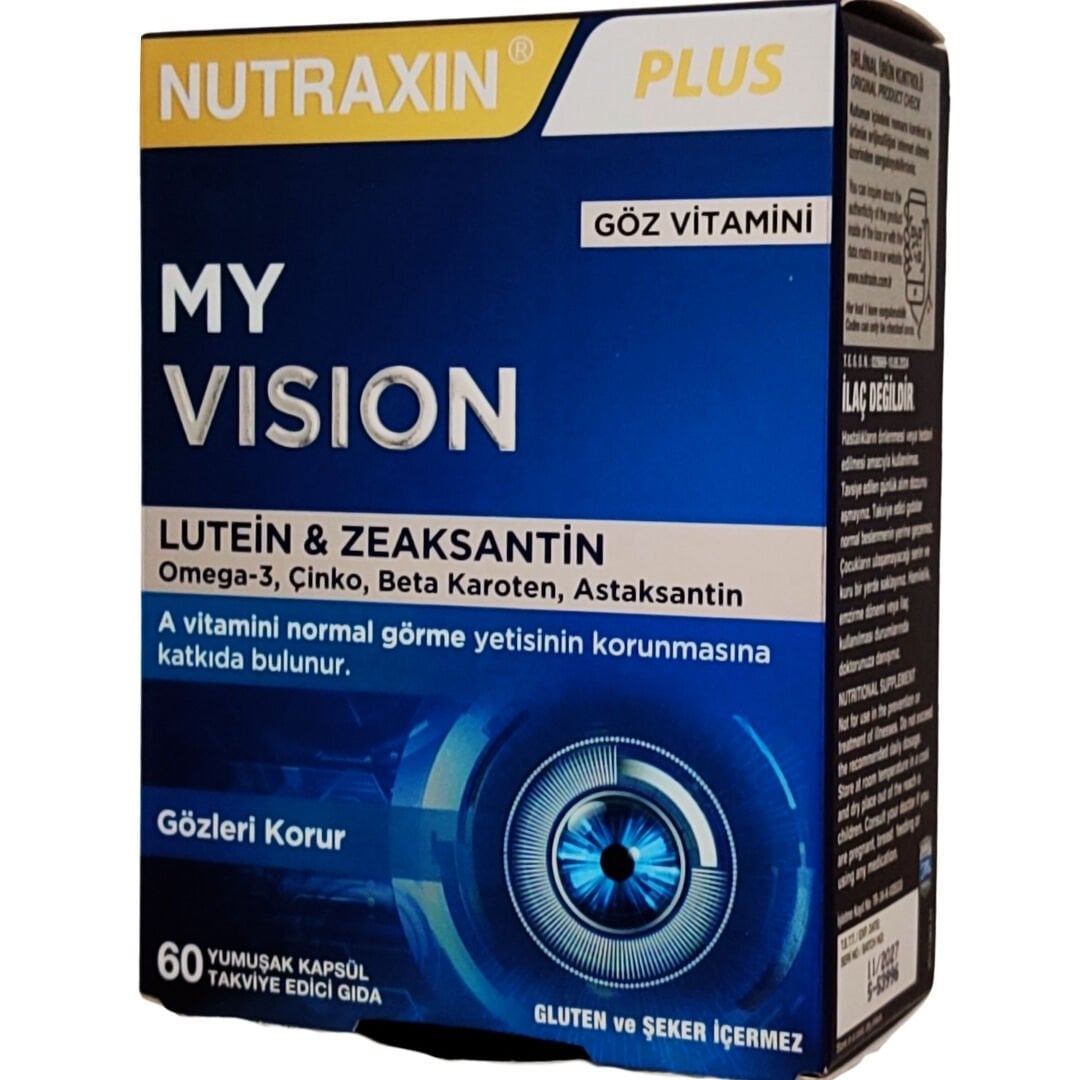 Nutraxin Plus My Vision Göz Vitamini Lutein Zeaksantin 60 Kapsül