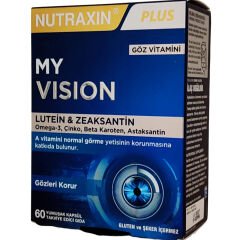 Nutraxin Plus My Vision Göz Vitamini Lutein Zeaksantin 60 Kapsül