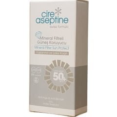 Cire Aseptine Mineral Filtreli Güneş Kremi Yaşlanma ve Leke Karşıtı SPF50 50 ml