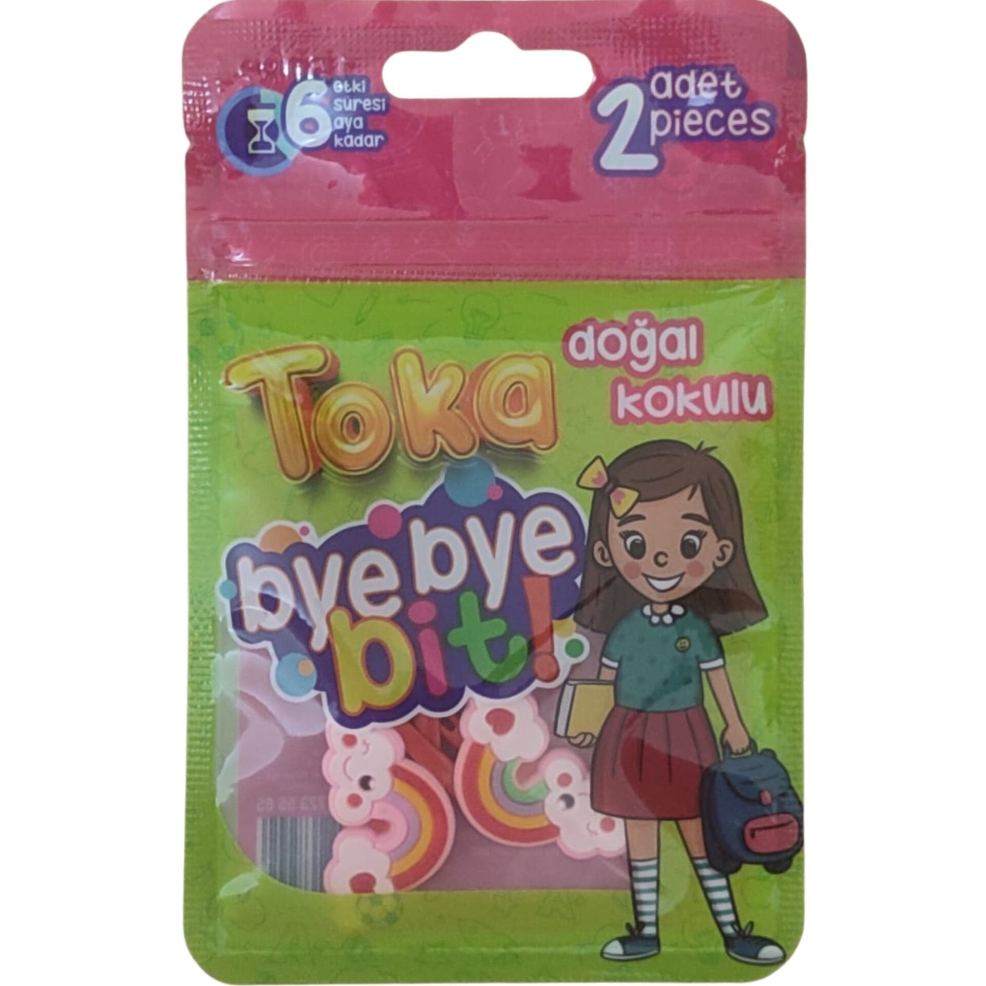 Bye Bye Bit Doğal Kokulu Çıtçıt Bit Tokası 2'li