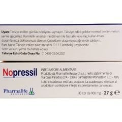 Pharmalife Nopressil Takviye Edici Gıda 30 Tablet