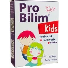 Probilim Kids Probiyotik, Prebiyotik, Çinko İçeren Takviye Edici 10 Saşe