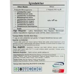 Probilim Daily Probiyotik, Prebiyotik ve İnulin İçeren Takviye Edici Gıda 30 Kapsül