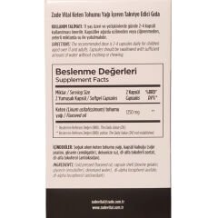 Zade Vital Keten Tohumu Yağı 60 Yumuşak Kapsül