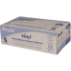 Beybi Pudrasız Vinil Muayene Eldiven Beyaz Small 100'lü