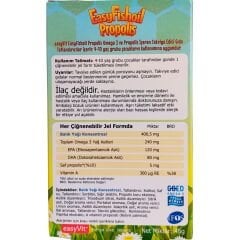 Easy Fish Oil Propolis 30 Çiğnenebilir Jel - Bal Aromalı