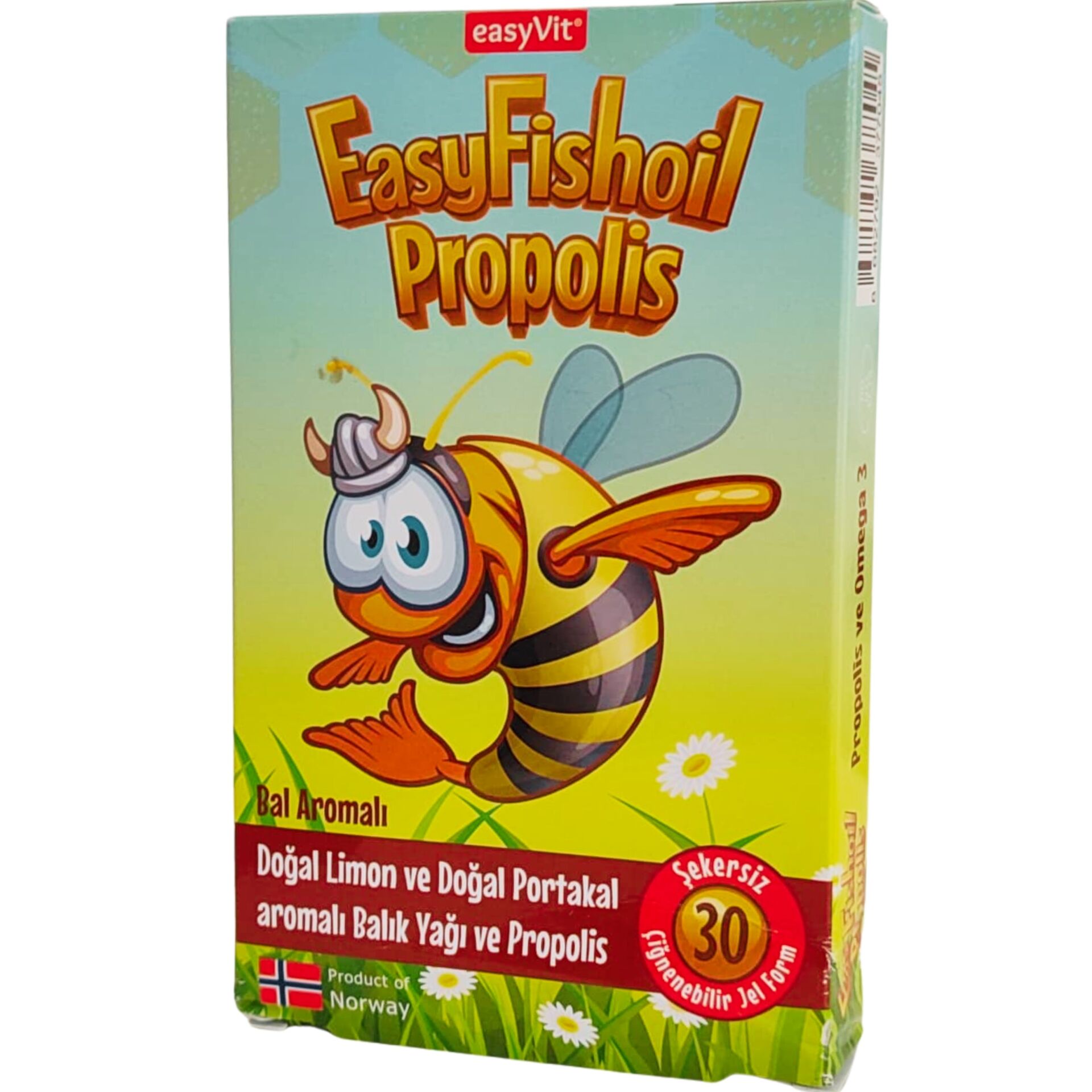 Easy Fish Oil Propolis 30 Çiğnenebilir Jel - Bal Aromalı