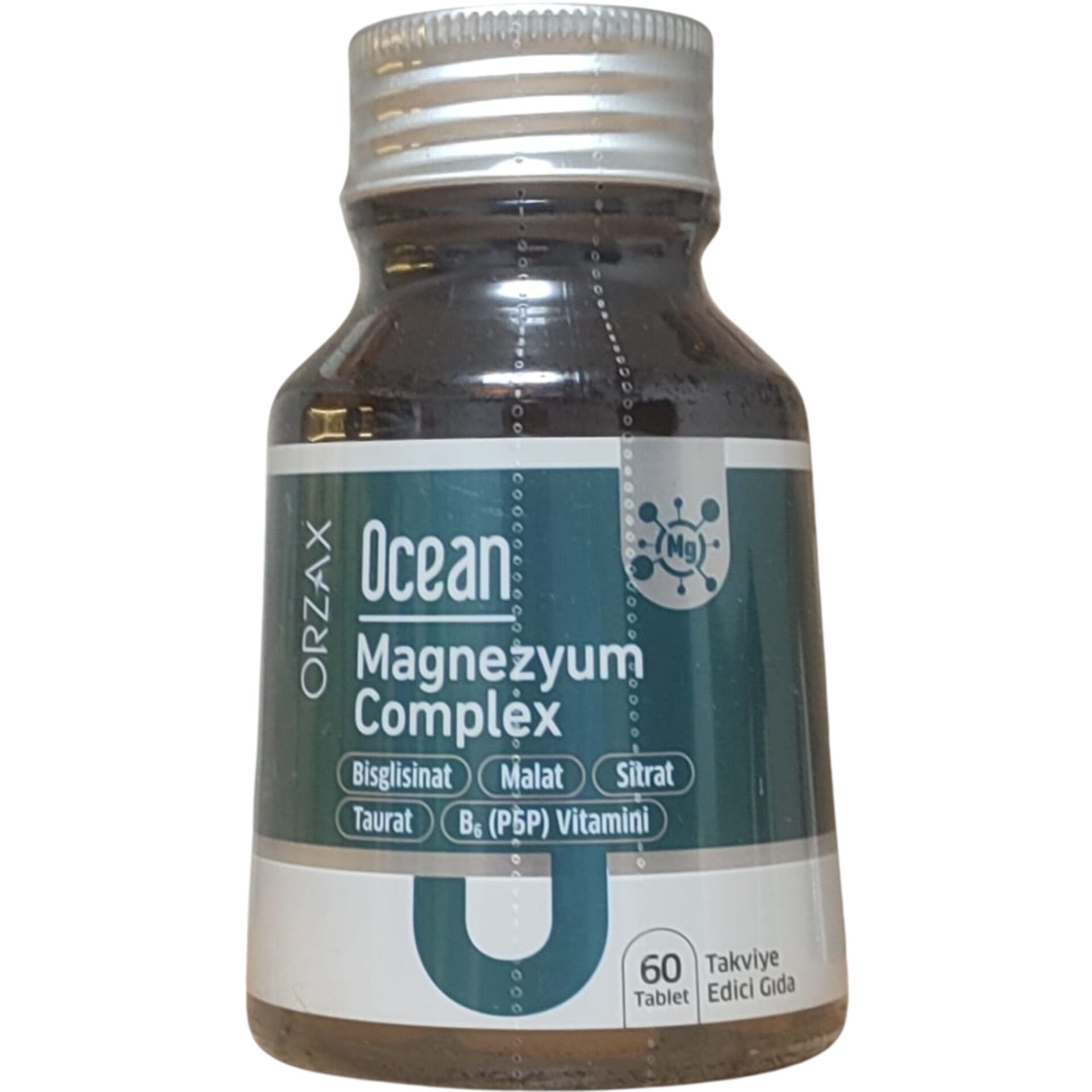 Ocean Magnezyum Complex - Bisglisinat - Malat - Sitrat - Taurat & B6 (P5P) Vitamini 60 Tablet