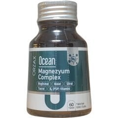 Ocean Magnezyum Complex - Bisglisinat - Malat - Sitrat - Taurat & B6 (P5P) Vitamini 60 Tablet