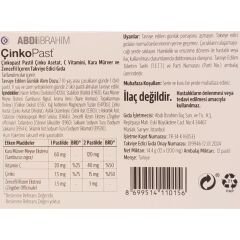 Çinkopast Nane Zencefil Kara Mürver Pastil 12'li