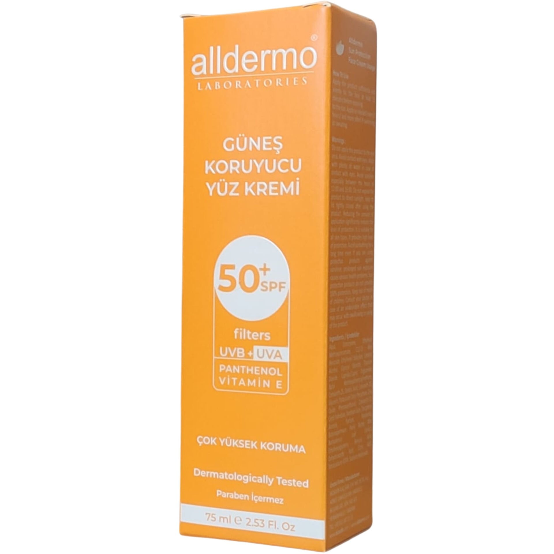 Alldermo Güneş Koruyucu Yüz Kremi SPF50+ 75 ml