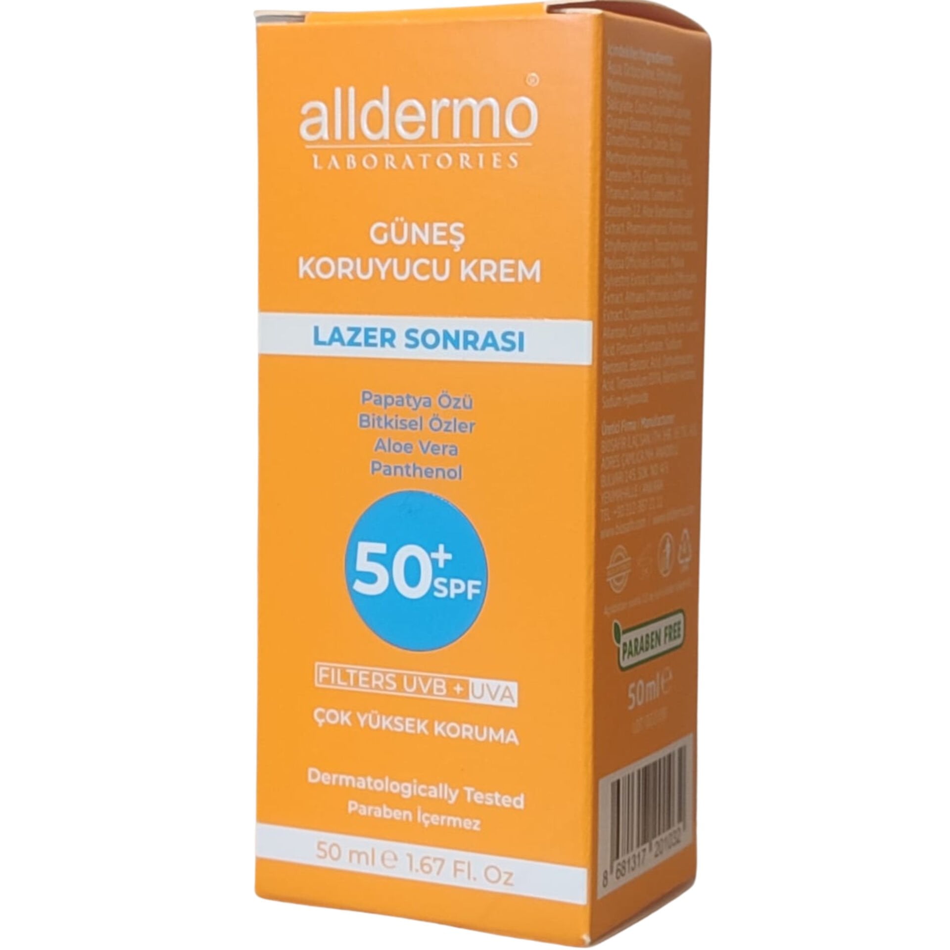Alldermo SPF50 Lazer Epilasyon Sonrası Cilt Kremi 50 ml