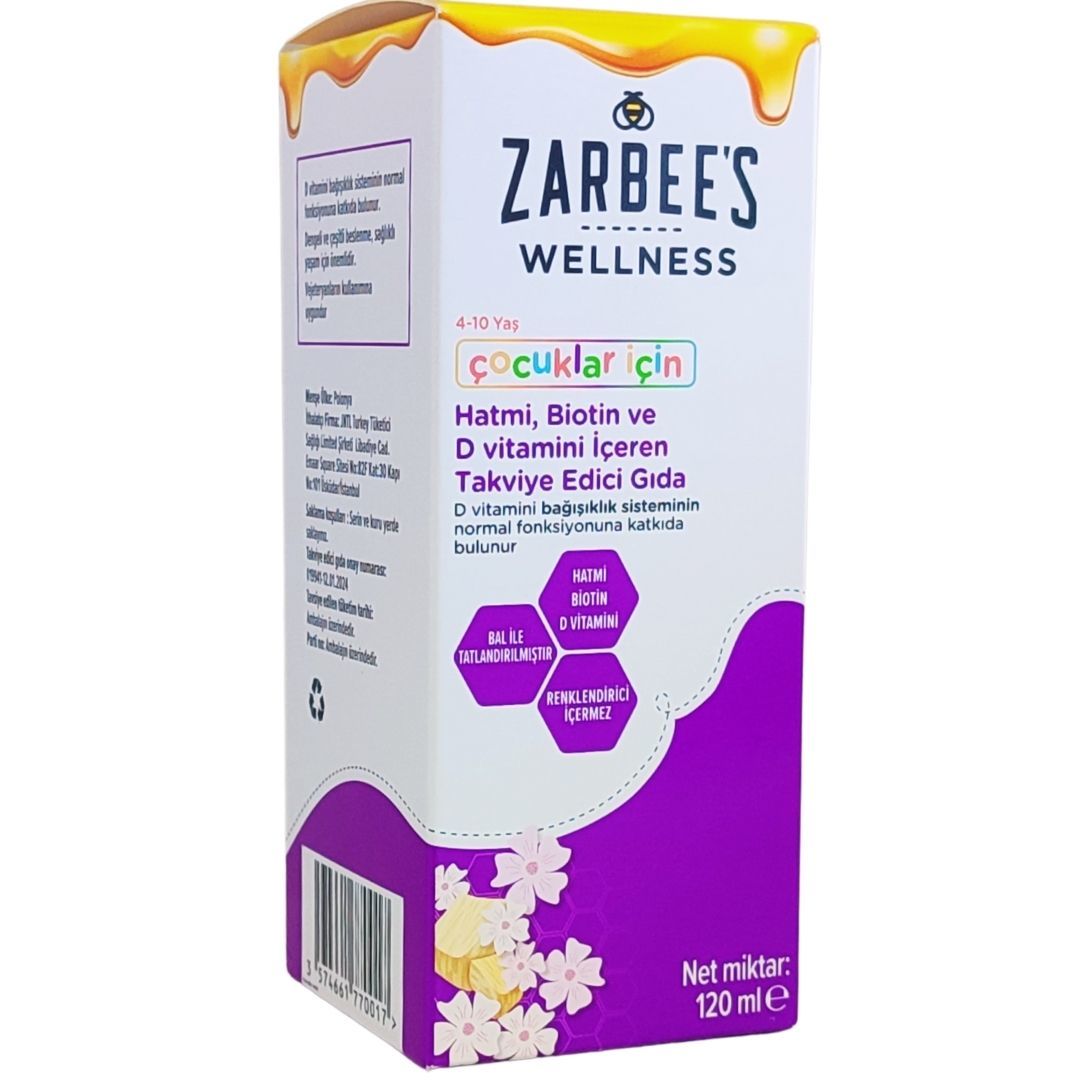 Zarbess's Wellness Hatmi, Biotin ve D Vitamini İçeren Takviye Edici Gıda 120 ml