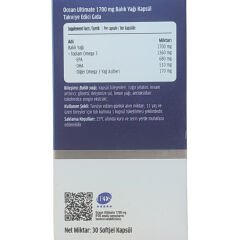 Orzax Ocean Ultimate Balık Yağı 1700 mg 30 Softjel Kapsül