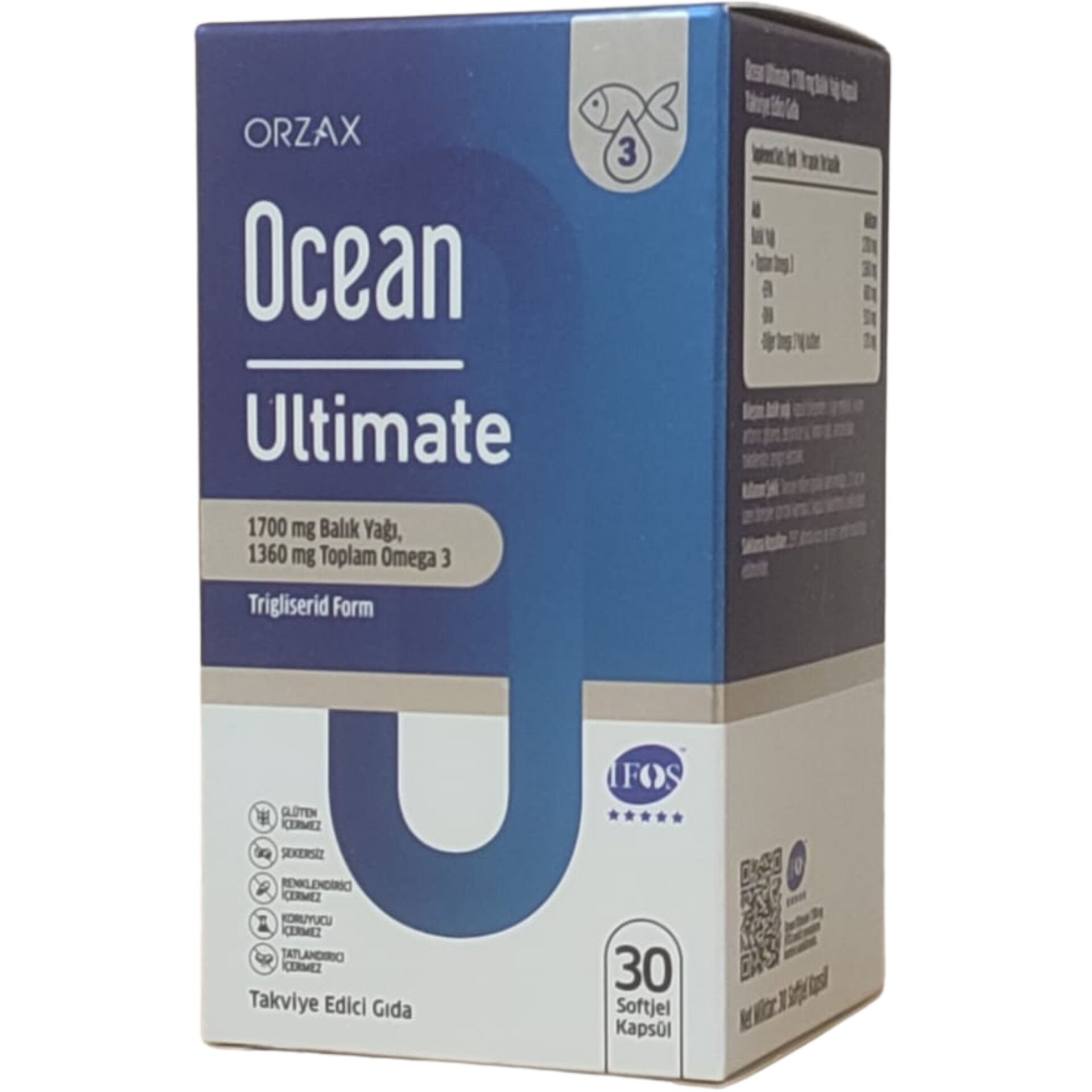 Orzax Ocean Ultimate Balık Yağı 1700 mg 30 Softjel Kapsül