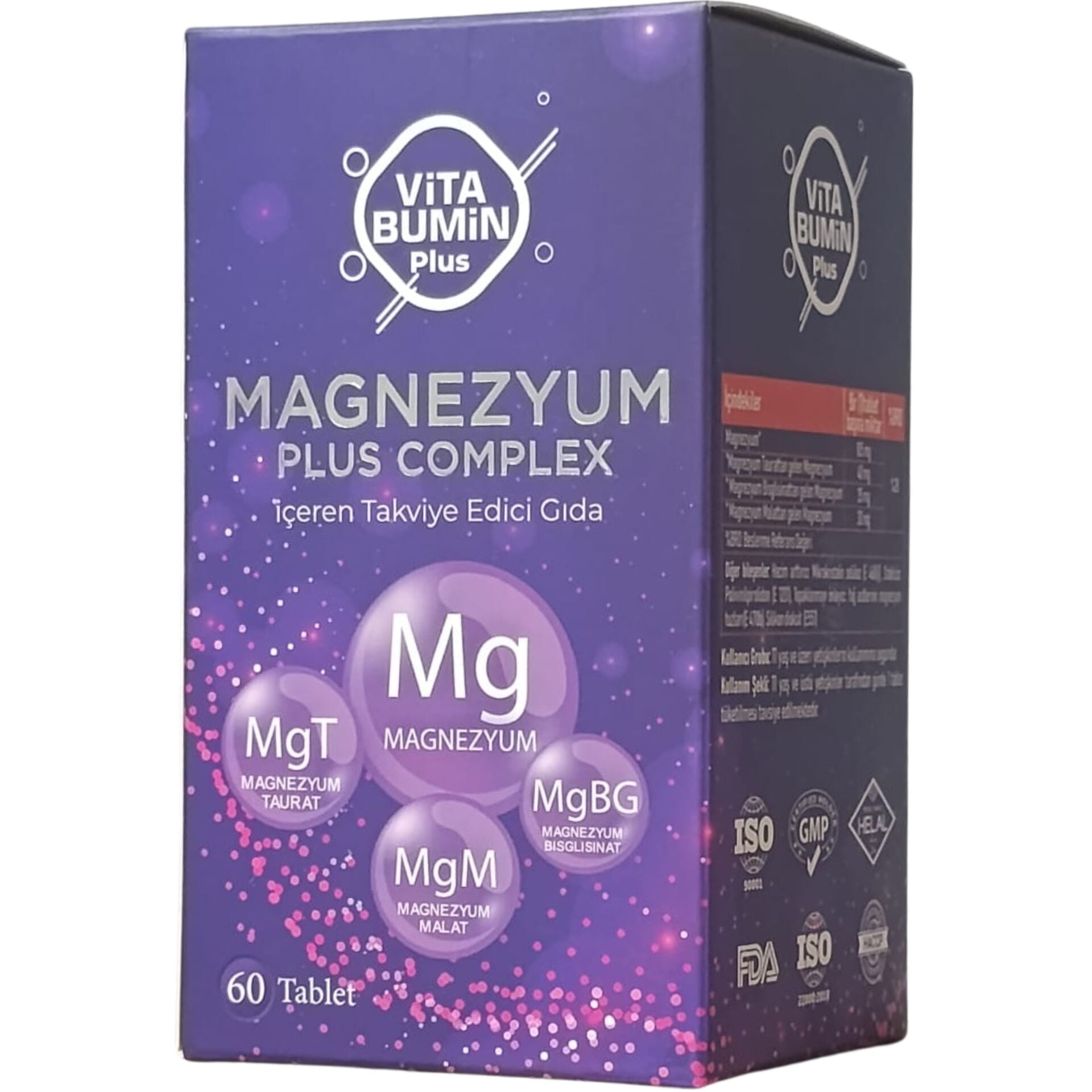 Vitabumin Plus Magnezyum Complex(Bisglisinat, Malat, Taurat) 60 Tablet