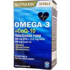 Nutraxin Vitals Omega-3 + Co-Q10 60 Softgel