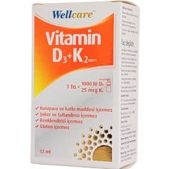 Wellcare Vitamin D3K2 Sprey 12 ml