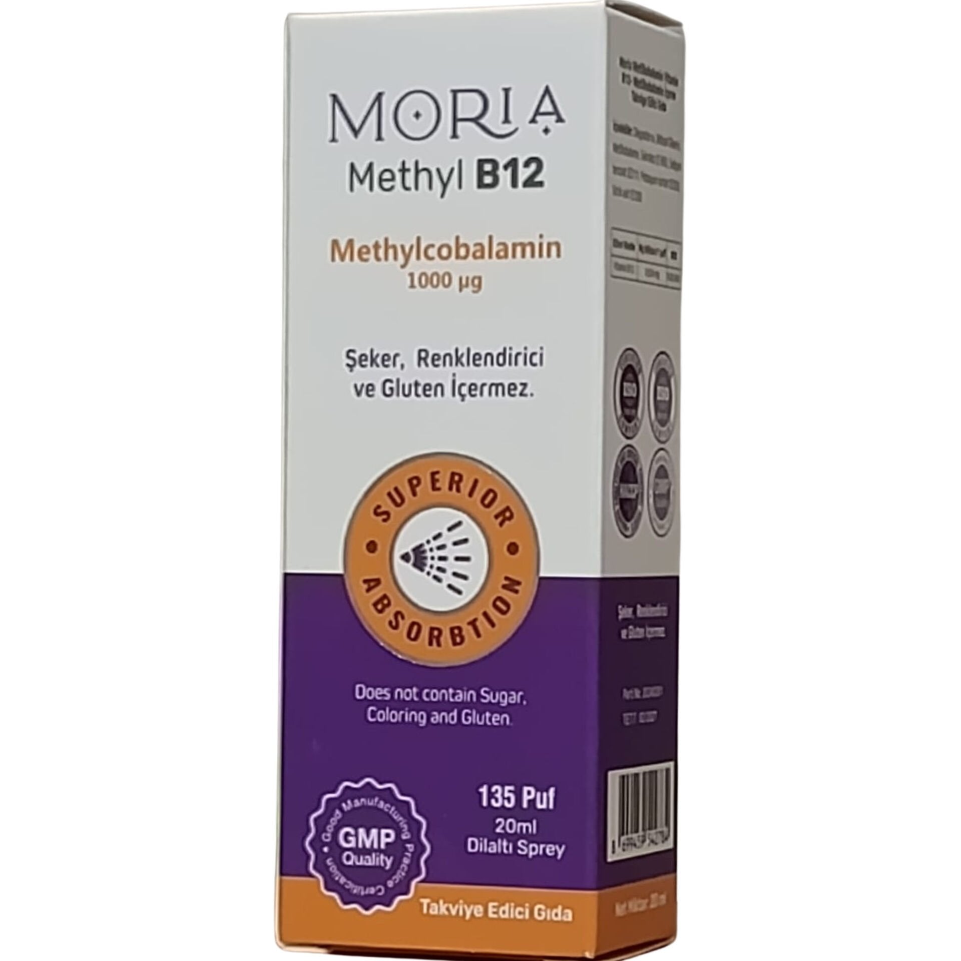Moria Methyl B12 1000 Ug Sprey 20 ml - 135 puf