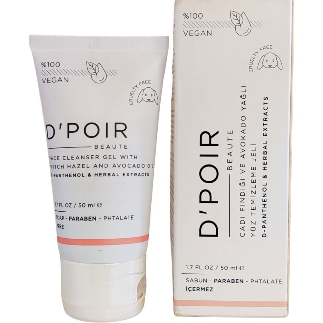 D'Poir Beaute Cadı Fındığı ve Avokado Yağlı Yüz Temizleme Jeli 50 ml