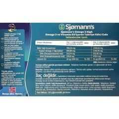 Sjomann’s Omega 3 ve Vitamin D3 İçeren Takviye Edici Gıda 30 Adet Çiğnenebilir Jel Form