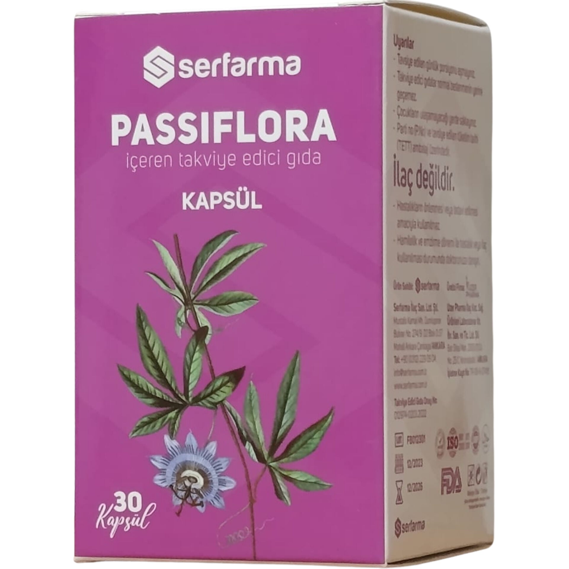 Serfarma Passiflora 30 Kapsül