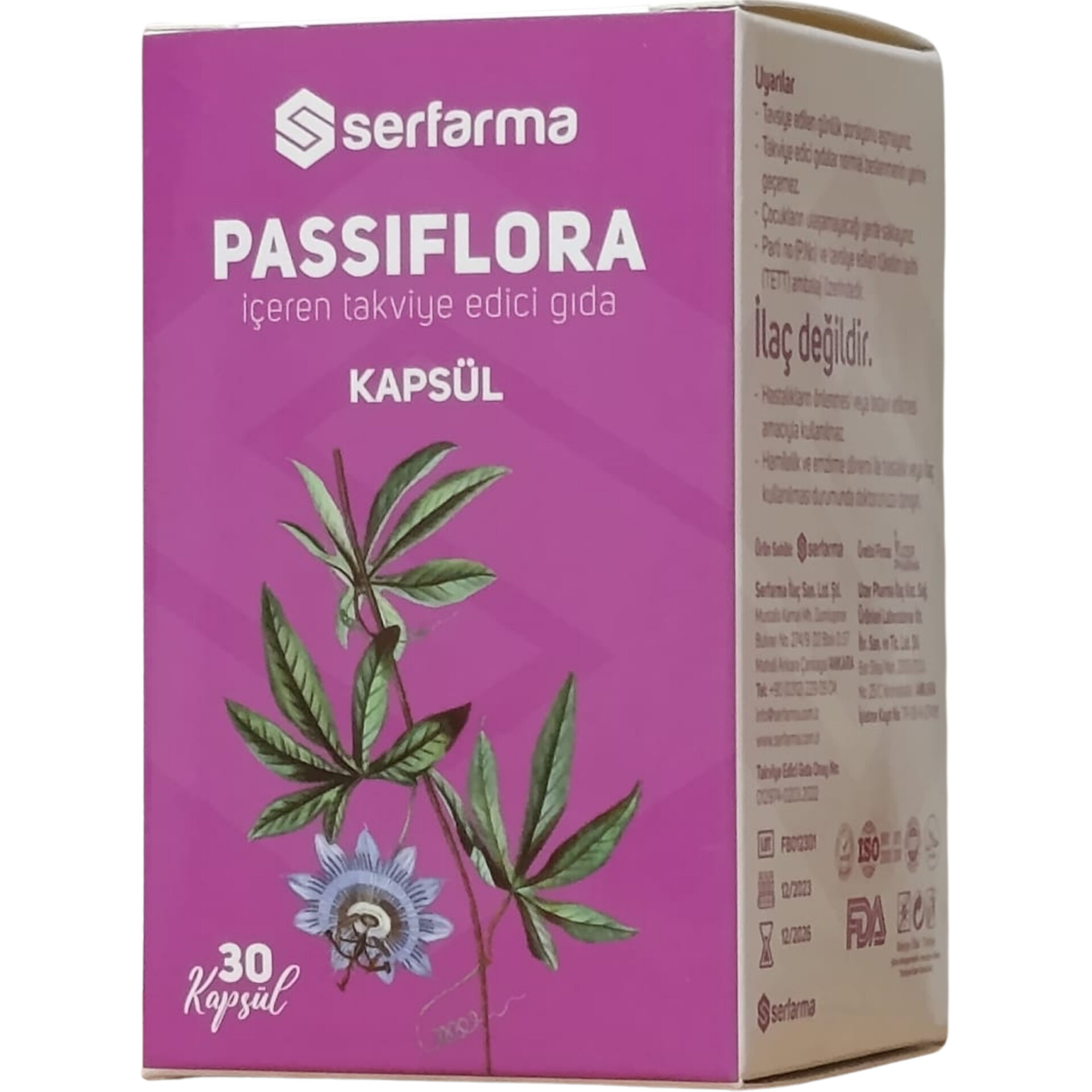 Serfarma Passiflora 30 Kapsül