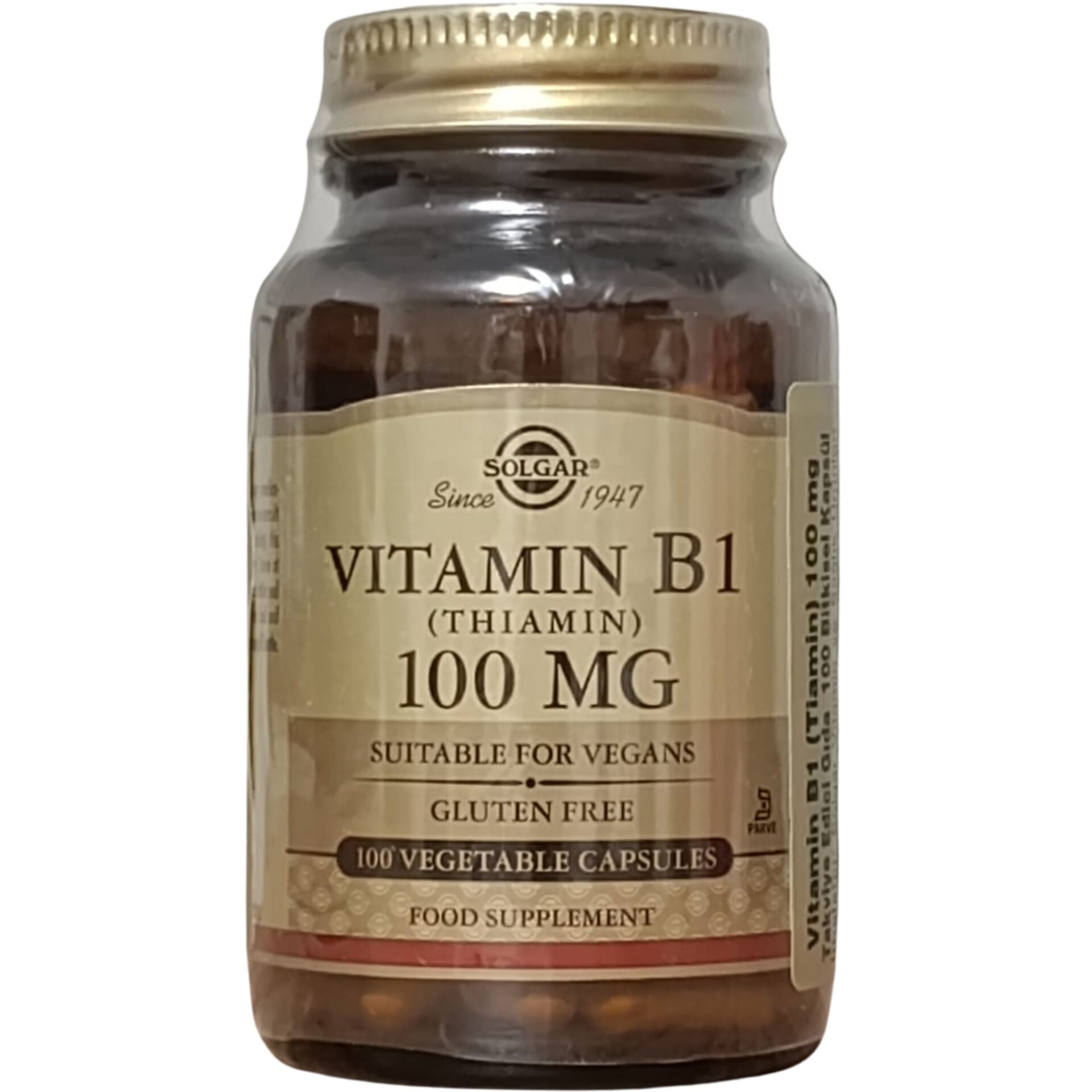 Solgar Vitamin B1 Thiamin 100 mg 100 Vegetable Kapsül