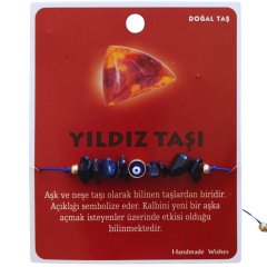 Doğaltaş Yıldıztaşı Doğal Taş Makrome Örme Bileklik