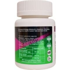 Voonka Ginseng Ginkgo Biloba L-Arginine 30 Kapsül