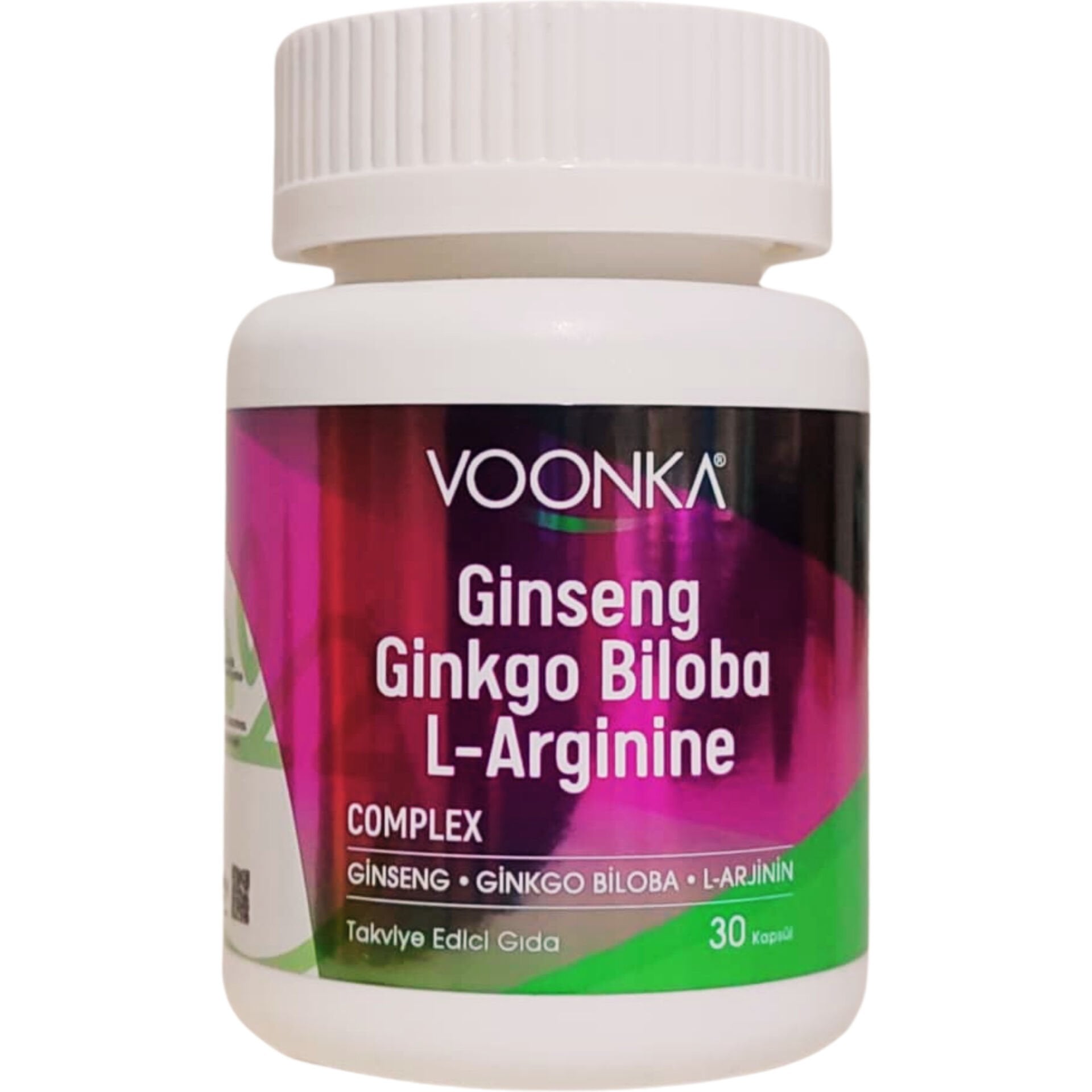 Voonka Ginseng Ginkgo Biloba L-Arginine 30 Kapsül