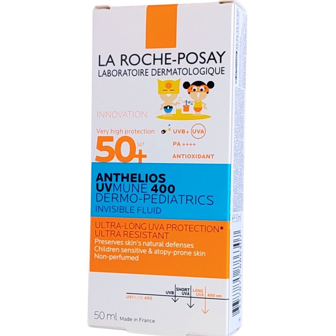 La Roche Posay Anthelios Dermo Pediatric Invisible Fluid SPF50+ Çok Hassas Ciltler Ve Çocuklar İçin Yüz Güneş Kremi 50 ml