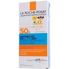 La Roche Posay Anthelios Dermo Pediatric Invisible Fluid SPF50+ Çok Hassas Ciltler Ve Çocuklar İçin Yüz Güneş Kremi 50 ml