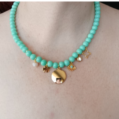 KADIN SU YEŞİLİ TASARIM KOLYE