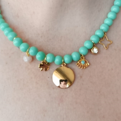 KADIN SU YEŞİLİ TASARIM KOLYE