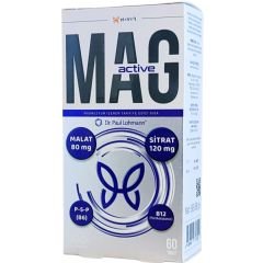 Haver Mag-Active Magnezyum Sitrat, Malat, B12 ve B6 İçeren 60 Tablet