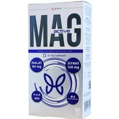 Haver Mag-Active Magnezyum Sitrat, Malat, B12 ve B6 İçeren 60 Tablet