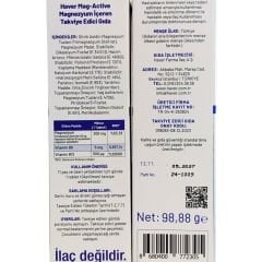 Haver Mag-Active Magnezyum Sitrat, Malat, B12 ve B6 İçeren 60 Tablet